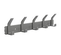 Sarsumir Coat Hooks Wall Mounted Over Door Hangers with 5 Hooks Coat Racks for Front Door Bedroom Coats Jackets Purses Bags Clothes Towels, Light Grey