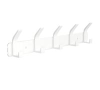 Sarsumir Coat Hooks Wall Mounted Over Door Hangers with 5 Hooks Coat Racks for Front Door Bedroom Coats Jackets Purses Bags Clothes Towels, Pure White
