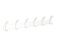 Sarsumir Over Door Hanger Wall Mounted Coat Hooks with 6 Hooks Door Hooks for Front Bedroom Coats Jackets Purses Bags Clothes Towels Coat Rack, Pure White