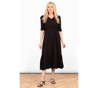 Sarta Women's Aurelia Cotton Fit & Flare Midaxi Dress - Black, Broderie Anglaise in Black | Size: Medium Sarta Black M