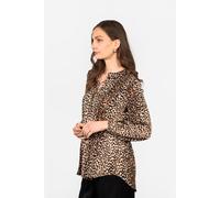 Sarta Women's Ava Neutral Leopard Print Blouse in Natural | Size: Medium Sarta Natural M