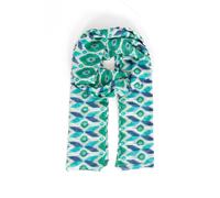 Sarta Women's Ayla Lightweight Cotton Scarf - Blue/Green, Ikat Print in Blue Sarta Blue One Size