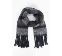 Sarta Women's Blair Heavyweight Scarf - Grey, Colour Block Stripe in Grey Sarta Grey One Size