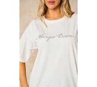 Sarta Women's Carpe Diem Cotton Slogan T-Shirt in White | Size: 8-10 Sarta White 8-10