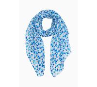 Sarta Women's Dainty Love Heart Lightweight Foil Scarf in Blue Sarta Blue One Size