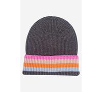 Sarta Women's Delta Rainbow Stripe Knitted Winter Beanie Hat in Grey Sarta Grey One Size