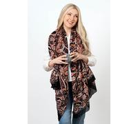 Sarta Women's Hazel Mosaic Paisley Print Lightweight Scarf in Black Sarta Black One Size