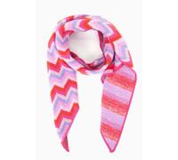 Sarta Women's Honor Heavyweight Scarf - Pink/Lilac, Zig Zag in Pink Sarta Pink One Size