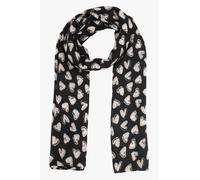 Sarta Women's Kara Sketched Love Hearts Lightweight Scarf in Black Sarta Black One Size