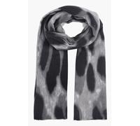 Sarta Women's Large Leopard Print Lightweight Scarf in Light Grey Sarta Light Grey One Size
