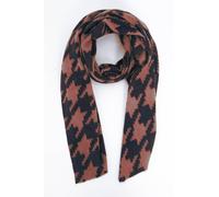 Sarta Women's Melanie Midweight Houndstooth Scarf - Rust in Burnt Orange Sarta Burnt Orange One Size