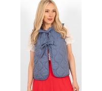 Sarta Women's Noa Quilted Gilet - Denim Blue, Chambray in Blue | Size: Small Sarta Blue S