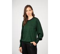 Sarta Women's Penny Balloon Sleeve Glitter Jumper - Green | Size: Medium Sarta Green M