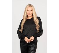 Sarta Women's Penny Balloon Sleeve Glitter Jumper - Silver | Size: Medium Sarta Silver M