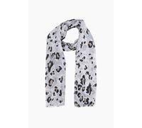 Sarta Women's Raya Lightweight Scarf - Grey, Leopard Print in Grey Sarta Grey One Size