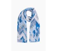 Sarta Women's Rumi Lightweight Scarf - Blue, Glitter Ikat Print in Blue Sarta Blue One Size