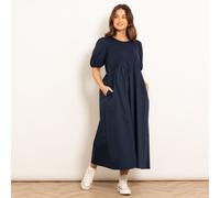 Sarta Women's Sawyer Cotton Midaxi Dress - Navy Blue, Jersey Mix | Size: Medium Sarta Navy M