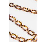 Sarta Women's Tortoise Shell Square Link Bag Strap Brown Sarta Brown