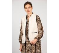 Sarta Women's Zoe Lined Borg Fleece Gilet - Cream | Size: Small Sarta Cream S