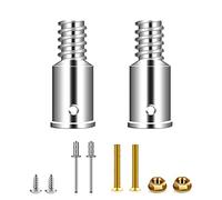 Sartatue Thread Tip Replacement,Ultra Threaded Tip Repair Kit 0.8 Inch Extension Pole Adapter Tips Metal Threaded Handle Tips for Mop Broom Brush (0.8 Inch-2PCS)