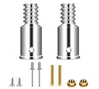 Sartatue Thread Tip Replacement,Ultra Threaded Tip Repair Kit 1 Inch Extension Pole Adapter Tips Metal Threaded Handle Tips for Mop Broom Brush (1 Inch-2PCS)