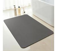 SARTNP Bath Mat Bathroom Rugs, Non Slip Thin Rubber Backing Ultra Thin Bathroom Rug Fit Under Door, Quick Dry Super Absorbent Washable Shower Bath Mats, Easy Care(Dark Grey, 43 x 80 cm)