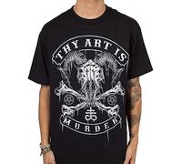 SaRueLsb Man Thy Art is Murder Summer Mens Baphomet Skull T-Shirt XXL Black