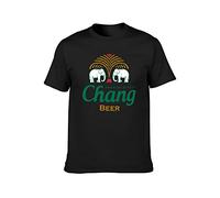 SaRueLsb Man's T-Shirt Chang Beer Southeast Thailand S-3XL Black Black L