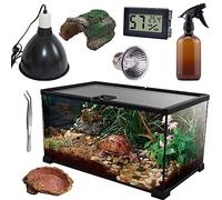 SARUFO Reptile Glass Terrarium(7 Pieces)12*8*6 , Aquatic/Grassland Style Habitat, Suitable for Small Amphibians Arachnids, tarantulas,scorpions,reptiles, Horned Frogs, and invertebrates (12*8*6 inchs)