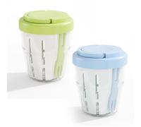 Sarvvte 2Pcs Fruit Veggie Pot Ellipse - 550ml Fruit Container salad pods Fruit Box with lid With Fork,Colande