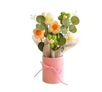 Sarvvte Handmade Crochet Daisy Flowers Bouquet for Home Decor & Gift-Giving, Perfect for Mother's Day, Easter