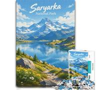 Saryarka National Park Kazakhstan Landscape A Jigsaw Puzzle, 1000 Piece | For a useful gift beyond Christmas Day: Adult jigsaw puzzle with 1000 pieces works well for shared time during the holidays.