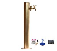 SaryEdge 304 Stainless Steel Garden Water Column, Outdoor Antique Hexagon Vertical Antifreeze Garden Water Column with Brass Faucet,One Color-86 * 11cm/34 * 4in,One Color-86 * 11cm/34 * 4in