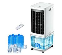 SaryEdge 5.8 Gal Swamp Cooler, 2500CFM Evaporative Air Cooler with Remote Control & 2 Ice Boxes, Portable Cooling Fan, 4-IN-1 AC Unit, Windowless AC for Bedroom Garage，A，A-12L