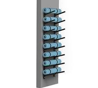 SaryEdge 8 Tier Thick Wall Vertical Yoga Mat Storage Organizer Rack for Home, Gym, Study with Ace Foam Rollers