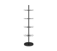SaryEdge Adjustable Rotating Jewelry, 4-Tier Necklace Stand, Multi-Functional Display Rack for Socks, Hats, Scarves, Black Jewelry Tree Holder, Space-Saving Storage Solution,Blac,Black-4 Tiers