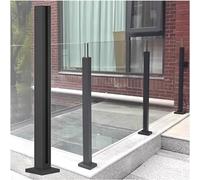 SaryEdge Balustrade Post for 3/8" or 1/2" Glass, 304 Stainless Steel Railing for Steps, Balconies, Staircases, Decks, Patio Stairs, Pool Fence, Cannot Add Handrail Versi，End Post-Height- 125cm/49.2in