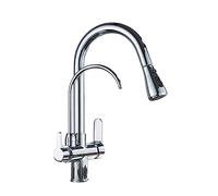 SaryEdge Black Faucet 360° Rotating Pull Out Filter Modern Sink Mixer with Pure Water Outlet Durable and Stylish Kitchen Tap for Home Use，Chrome-A，Chrome-A