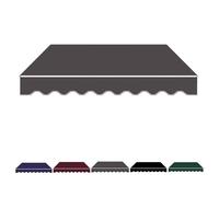 SaryEdge Blue Retractable Awning Fabric Replacement 200x150cm to 700x300cm Weather Resistant Polyester Canvas for Outdoor Patio & Terraces Canopy Cover,Grau-12x10ft/360,Grau-12x10ft/360x300cm