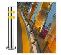 SaryEdge Construction Cone Traffic Delineator Post Delineator Post Cones for Parking Lot, Traffic Delineator Posts with Permanent Base, Industrial Safety Bollards for Pr，2 Pack-50cm/19.6in
