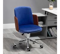 SaryEdge Desk Chair, Swivel Chairs Adjustable Height, Fabric + PU Leather Computer Chair Adjustable Home Study Office Chair - Easy to Install,Blue,Blue
