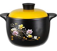 SaryEdge Earthenware casserole, covered casserole, terracotta pot - insulated, practical, non-stick, 3.5 liter capacity.,A-Capacity3.5L