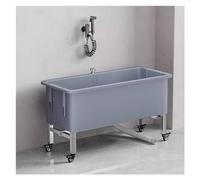 SaryEdge Floor Mop Sink, Large Capacity Commercial Home ty Mobile Utility Mop Basin Cart On Wheels Grey Floor Standing Mop Wash Station Multipurpose Sinks fo,#2-L 9,#2-L 90cm/35.4in