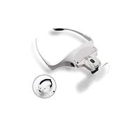 SaryEdge Headband Magnifier, Head MountLighted Magnifying Glasses, Head Mounted Magnifier Hands Free Magnifying Glass with 5 Detachable Lenses - 1X to 3.5X Zoom Headband Magnifier,