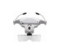 SaryEdge Headband Magnifier, Head MountLighted Magnifying Glasses, Headband Magnifier with 5 Detachable Lenses 1X to 3.5X Zoom Head Mounted Magnifier Hands Free Magnifying Glass f,
