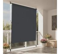 SaryEdge Manual Retractable Awning - Waterproof Sunshade Shelter Height Adjustable with Crank Handle Outdoor for Patios Decks & Balconies,White+gray-150cm/59in,White+gray-150cm/59in