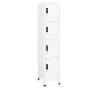 SaryEdge Modern White Steel Cabinet - Lockable DoorsMetal Storage System with Coat Hangers & Ventilated Wardrobe for Office & Home nization,White-1 & with 4 lockers