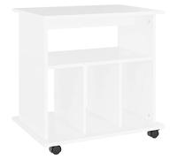 SaryEdge Outdoor Low Storage Cabinet with Wheels - 60x45x60 cm White Plywood Workshop Kitchen Credenza Perfect for Studio Utility Room and Home nization,Bianco-60 x 45 x 60 cm (L x P x A)