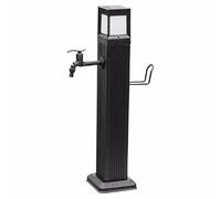 SaryEdge Outdoor Vertical Square Garden Water Column Faucet - Solar-Powered, Illuminated Freestanding Water Fountain, Winter-Resistant Hydrant for Landscape Decor & Ga,Single Outlet Faucet-73.5cm