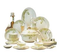 SaryEdge Party tableware set, 88-piece porcelain tableware set, guest catering set, complete breakfast tableware set, 60-piece set for 10 people.,60pcs for 10people-